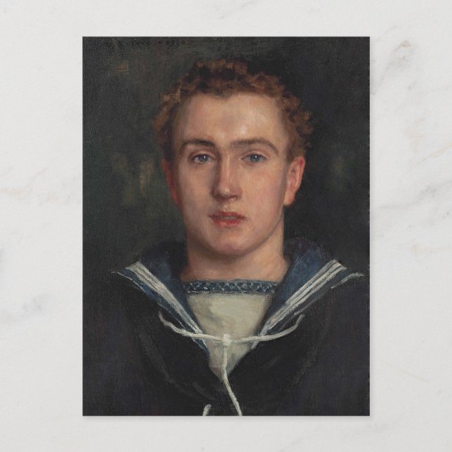 Cartão Postal Retrato Frederick Brewer por Tuke (Frente)