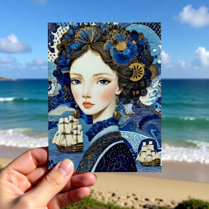 Cartão Postal Retrato Holandês da Senhora da Navegação