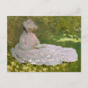 Cartão Postal Retrato Impressionista de Primavera, Claude Monet