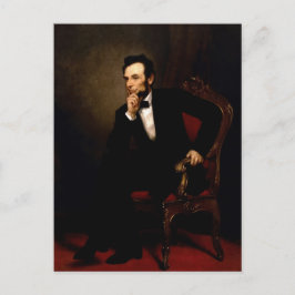 Cartão Postal Retrato Oficial de Abraham Lincoln na Casa Branca