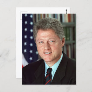 Cartão Postal Retrato Oficial do Presidente Bill Clinton