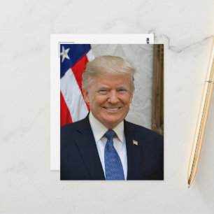 Cartão Postal Retrato Oficial do Presidente Donald Trump 2017