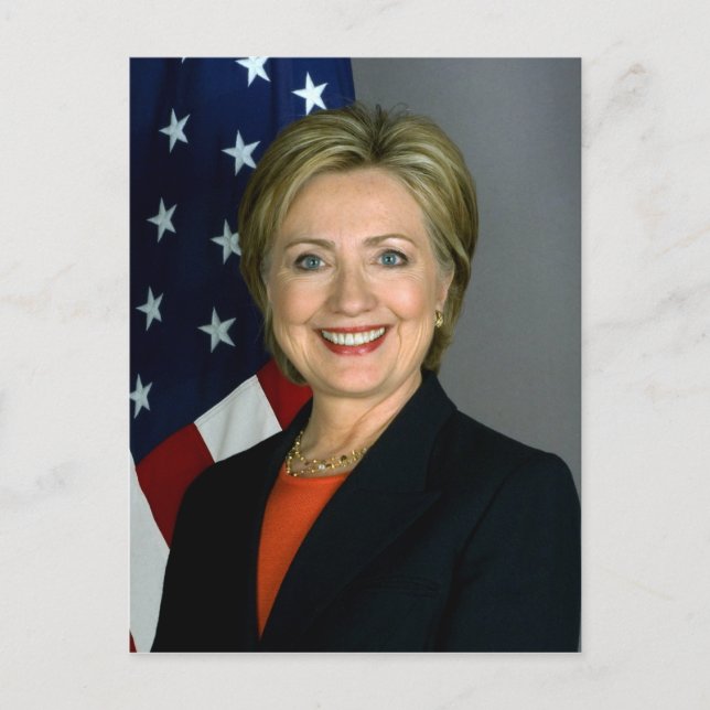 Cartão Postal Retrato Oficial Hillary Clinton (Frente)