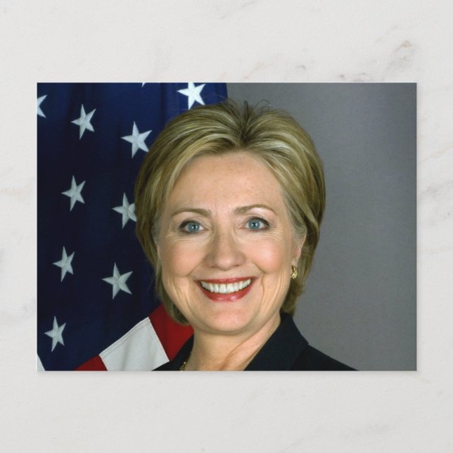Cartão Postal Retrato Oficial Hillary Clinton (Frente)