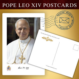 Cartão Postal Retrato Papal do Papa Leão XIV