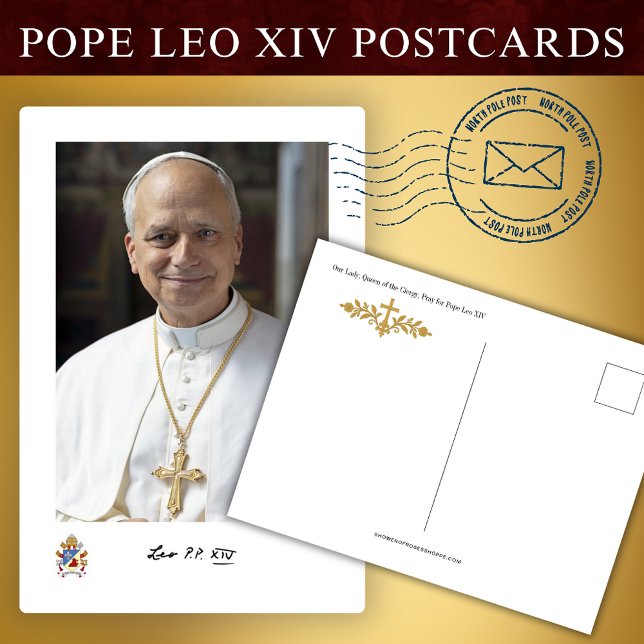 Cartão Postal Retrato Papal do Papa Leão XIV (Criador carregado)