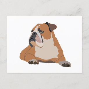 Cartão Postal Retrato para Bulldog Inglês