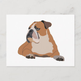 Cartão Postal Retrato para Bulldog Inglês