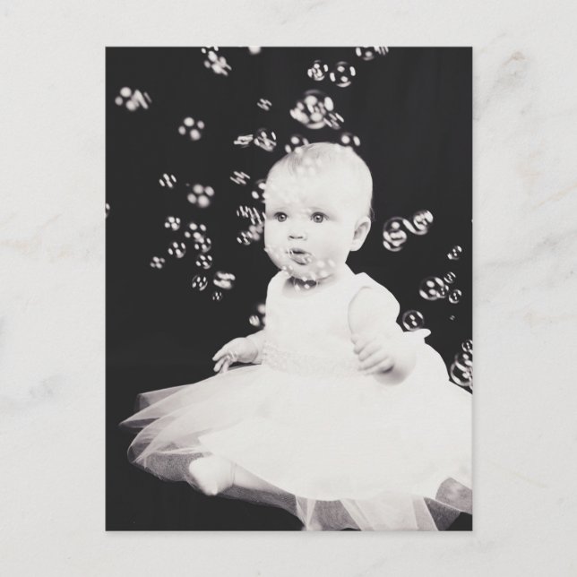 Cartão Postal Retrato preto e branco (Frente)