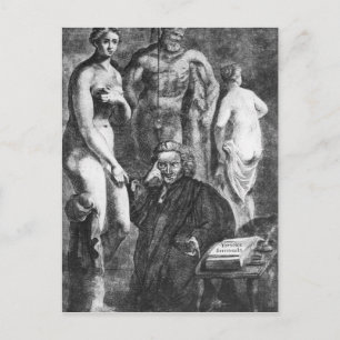 Cartão Postal Retrato satírico de Laurence Sterne, c.1761