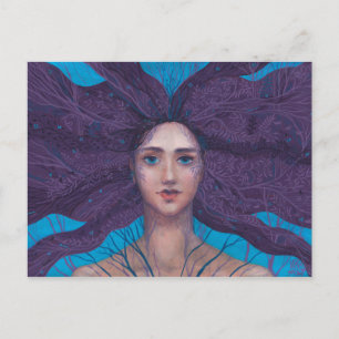 Cartão Postal Retrato Surreal de Fantasia, Primavera de Primaver