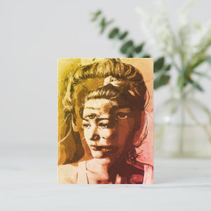 Cartão Postal Retrato Surrealista com Múltiplos Olhos – Abstrato