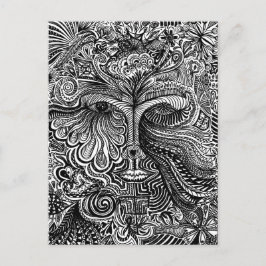 Cartão Postal Retrato Trippy