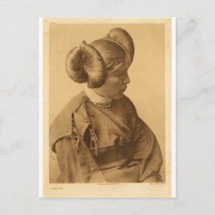 Cartão Postal Retrato Vintage Indiano Nativo Americano
