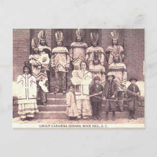 Cartão Postal Retrato Vintage Indiano Nativo Americano