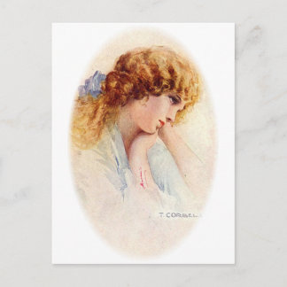 Cartão Postal Retratos Antigos e Ilustrações Vintage de Mulheres
