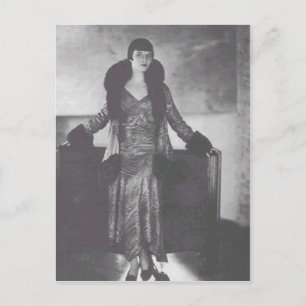 Cartão Postal Retratos de mulheres flapper antigos e vintage, il