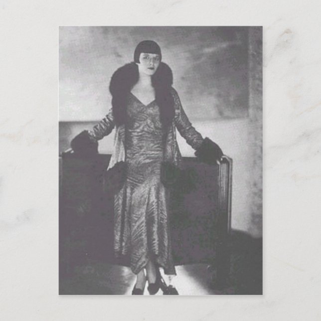 Cartão Postal Retratos de mulheres flapper antigos e vintage, il (Frente)
