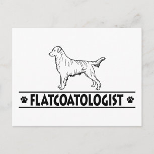 Cartão Postal Retriever com revestimento plano humorístico