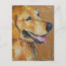 Cartão Postal Retriever de ouro