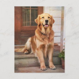 Cartão Postal Retriever Dourado