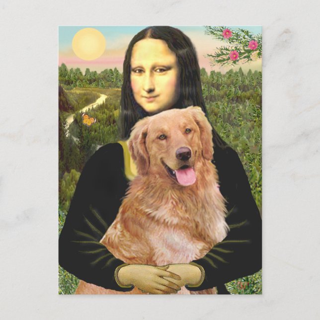 Cartão Postal Retriever Dourado 2 - Mona Lisa (Frente)