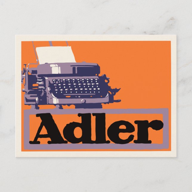 Cartão Postal Retro 1930s - Escritor de máquina alemão (Frente)