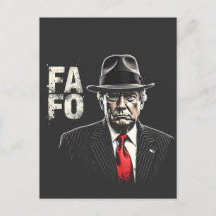 Cartão Postal Retro Americano Donald Trump FAFO Bandeira dos EUA