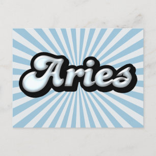 Cartão Postal Retro Áries Zodiosas