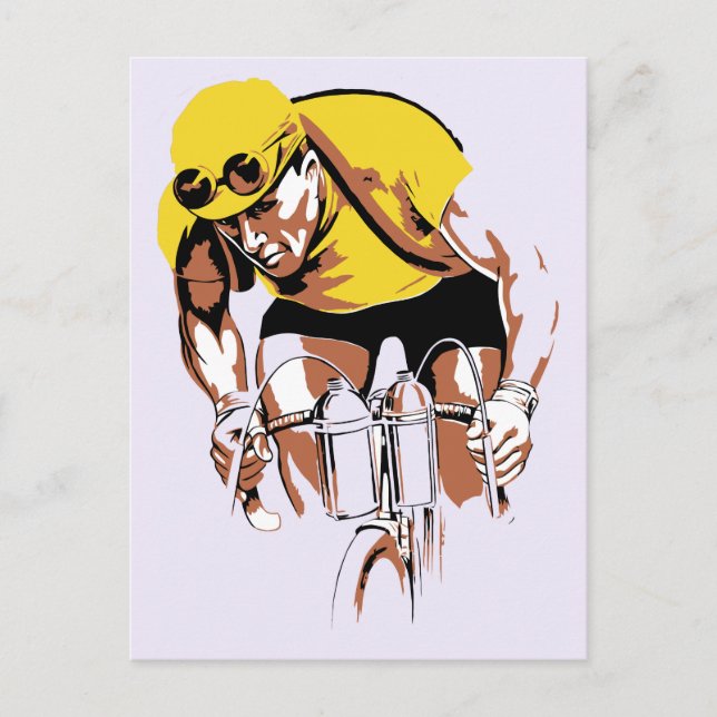Cartão Postal Retro-art, campeão de ciclismo (Frente)