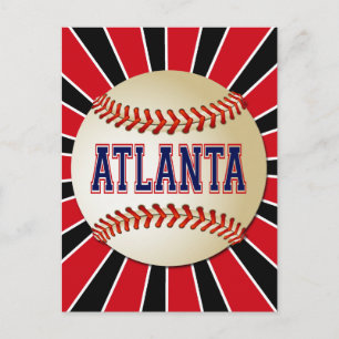 CARTÃO POSTAL RETRO ATLANTA BASEBALL