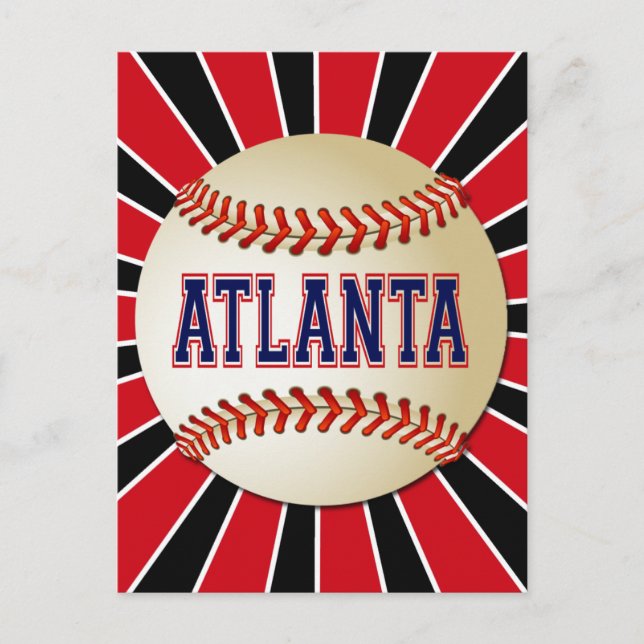CARTÃO POSTAL RETRO ATLANTA BASEBALL (Frente)