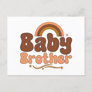 Cartão Postal Retro Baby Brother Rainbow