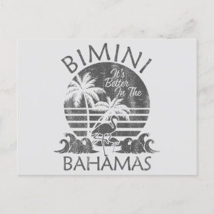 Cartão Postal Retro Bimini Bahamas Pós-Cartaz Cruise