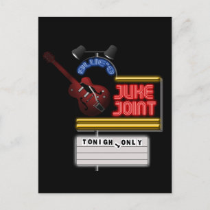 Cartão Postal Retro Blues Juke Joint