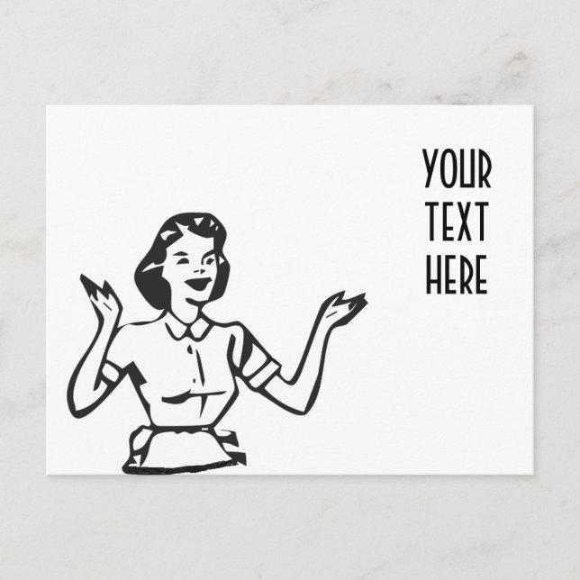 Cartão Postal Retro Busy House (Frente)