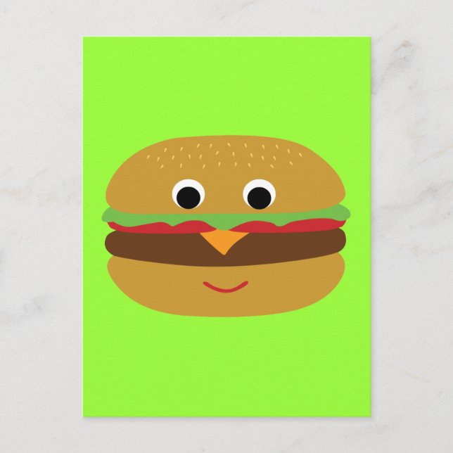 Cartão Postal Retro Cheeseburger (Frente)