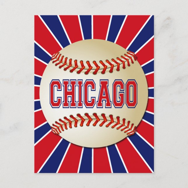 CARTÃO POSTAL RETRO CHICAGO BASEBALL (Frente)