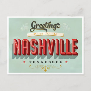 Cartão Postal Retro da cidade Viagens vintage de Nashville Tenne
