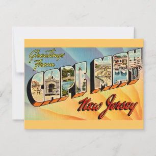 Cartão postal retrô de Cape May NJ
