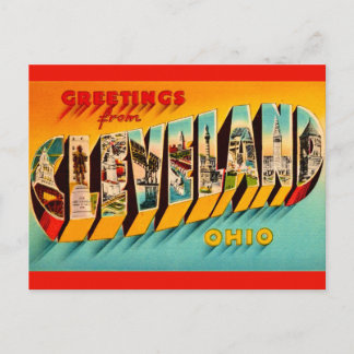 Cartão postal retrô de Cleveland Ohio