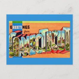 Cartão postal retrô de Connecticut