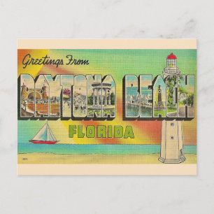 Cartão postal retrô de Daytona Beach