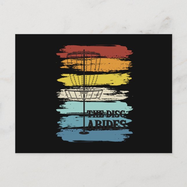 Cartão Postal Retro de Golf de Disco (Frente)