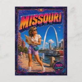 Cartão postal retro de Missouri dos anos 80