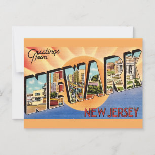 Cartão postal retrô de Newark NJ