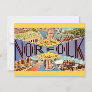 Cartão postal retrô de Norfolk VA