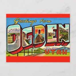 Cartão postal retrô de Ogden Utah