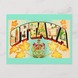 Cartão postal retrô de Ottawa Canadá