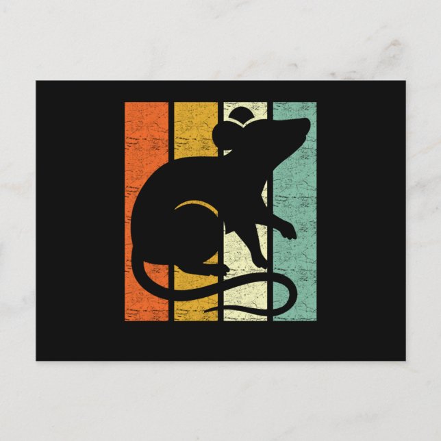 Cartão Postal Retro de Rato (Frente)